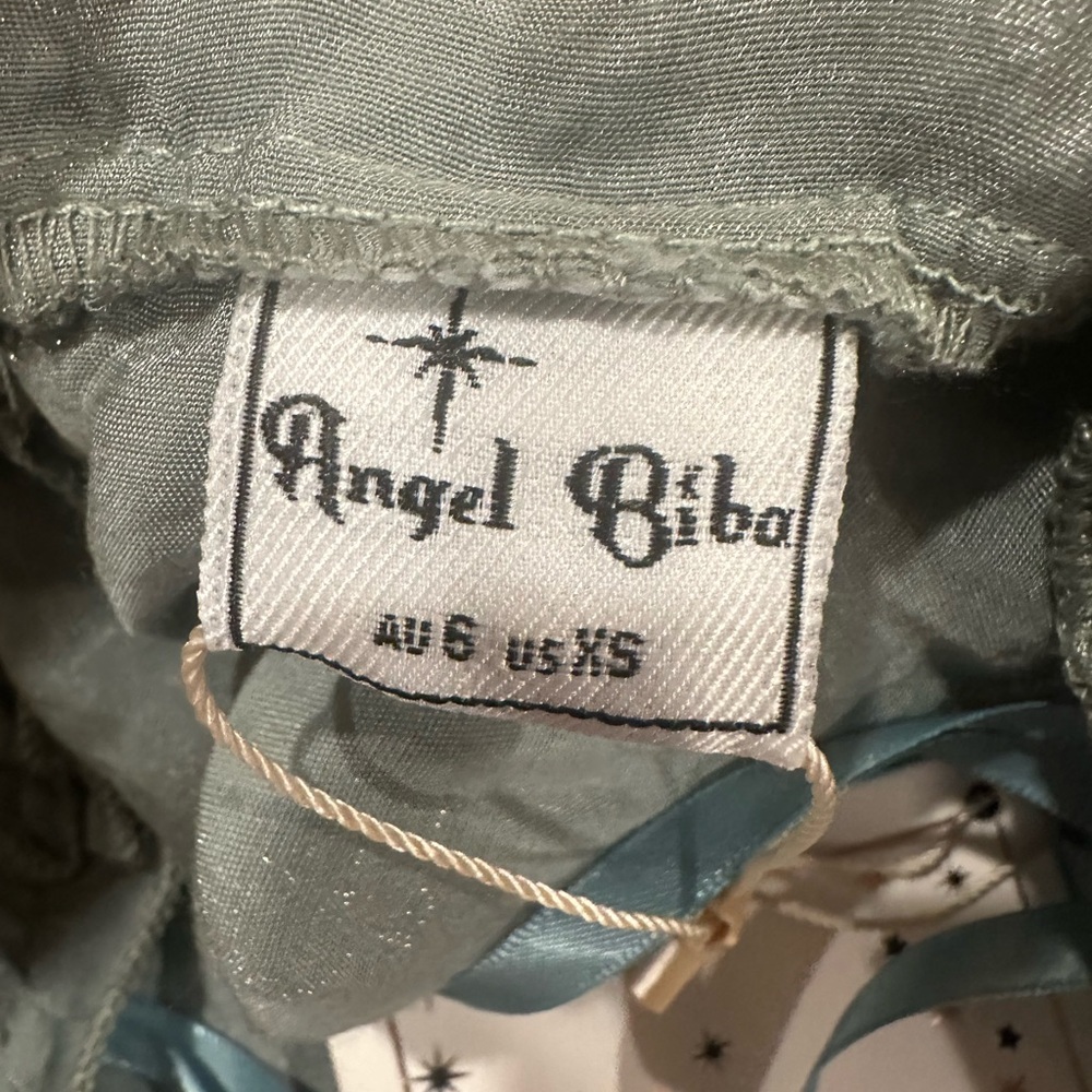 Angel Biba Mini Dress Olive Women’s XS NWT - Picture 7 of 11